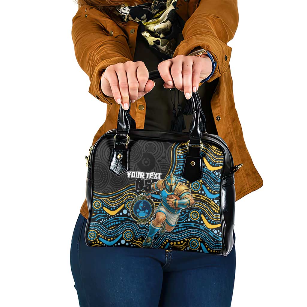 Custom Titans Shoulder Handbag Knight Mascot With Aboriginal Indigenous