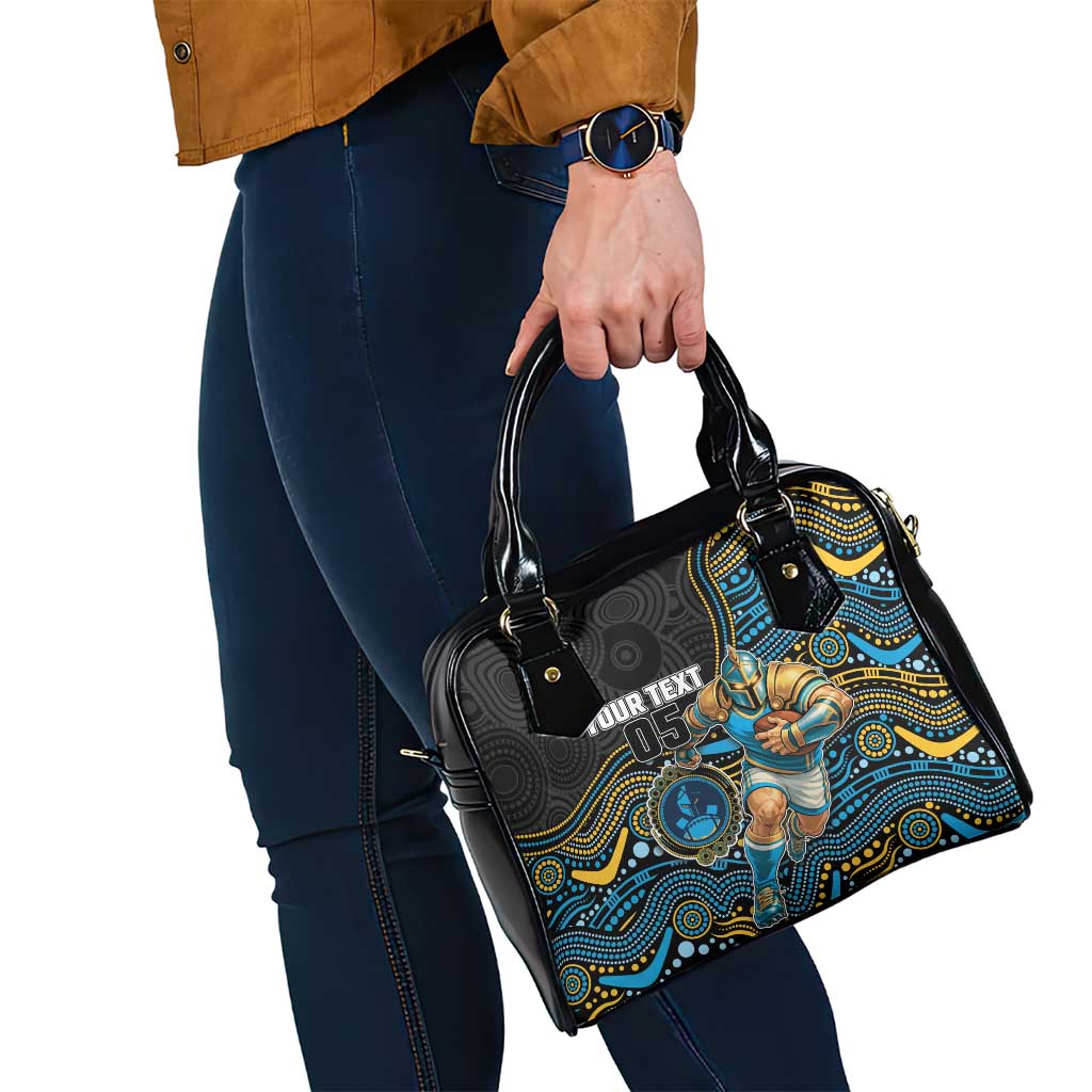 Custom Titans Shoulder Handbag Knight Mascot With Aboriginal Indigenous
