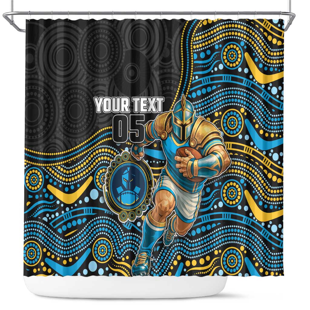 Custom Titans Shower Curtain Knight Mascot With Aboriginal Indigenous