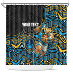 Custom Titans Shower Curtain Knight Mascot With Aboriginal Indigenous