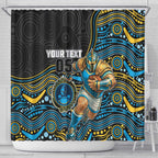 Custom Titans Shower Curtain Knight Mascot With Aboriginal Indigenous