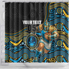 Custom Titans Shower Curtain Knight Mascot With Aboriginal Indigenous