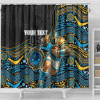Custom Titans Shower Curtain Knight Mascot With Aboriginal Indigenous
