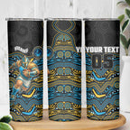 Custom Titans Skinny Tumbler Knight Mascot With Aboriginal Indigenous