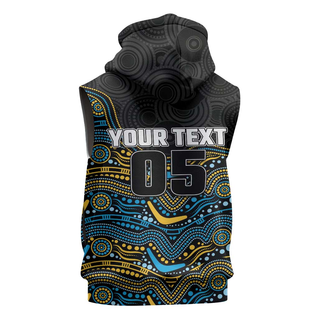 Custom Titans Sleeveless Hoodie Knight Mascot With Aboriginal Indigenous