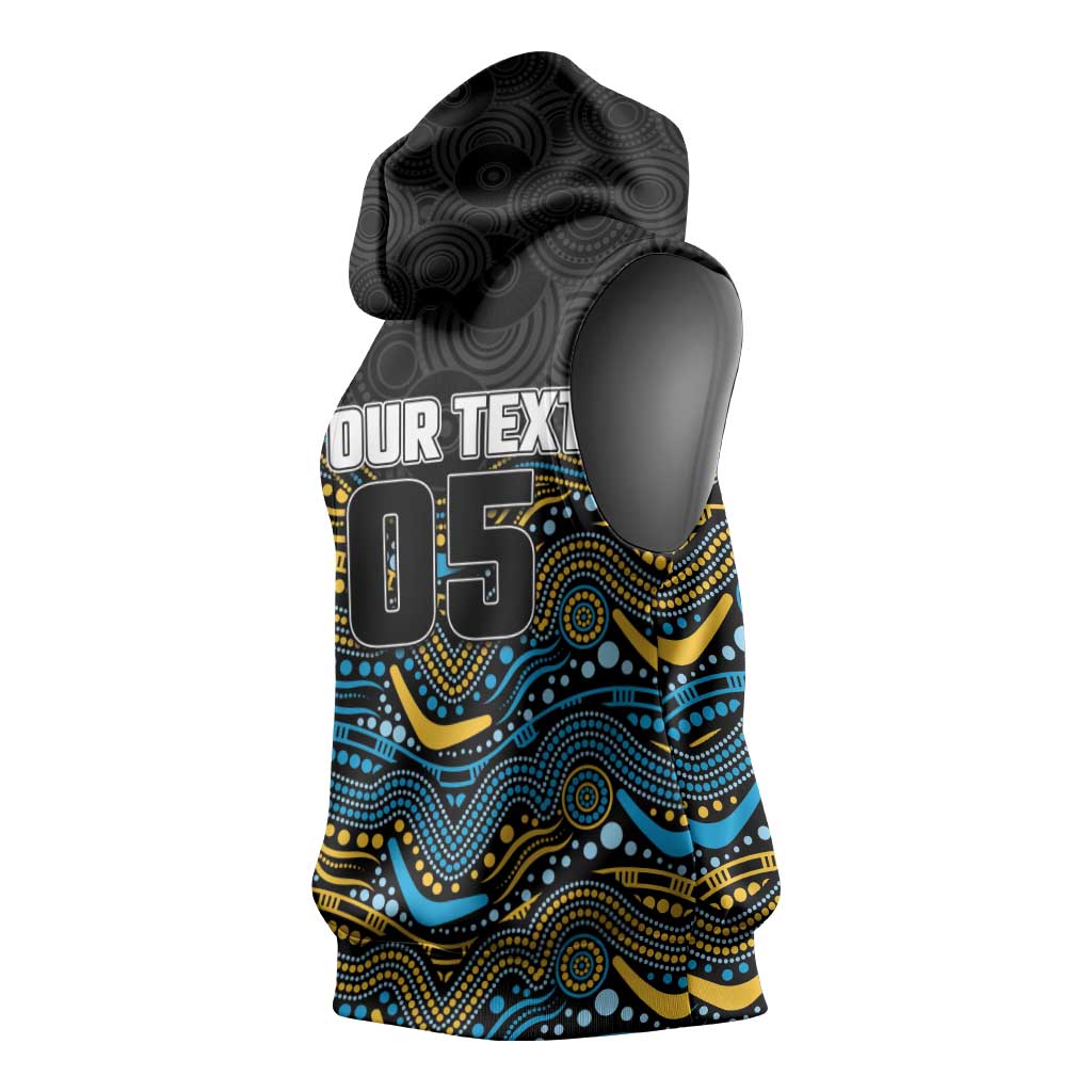 Custom Titans Sleeveless Hoodie Knight Mascot With Aboriginal Indigenous