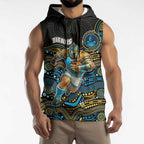 Custom Titans Sleeveless Hoodie Knight Mascot With Aboriginal Indigenous