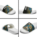 Custom Titans Slide Sandals Knight Mascot With Aboriginal Indigenous