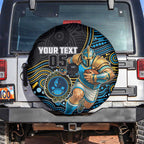 Custom Titans Spare Tire Cover Knight Mascot With Aboriginal Indigenous
