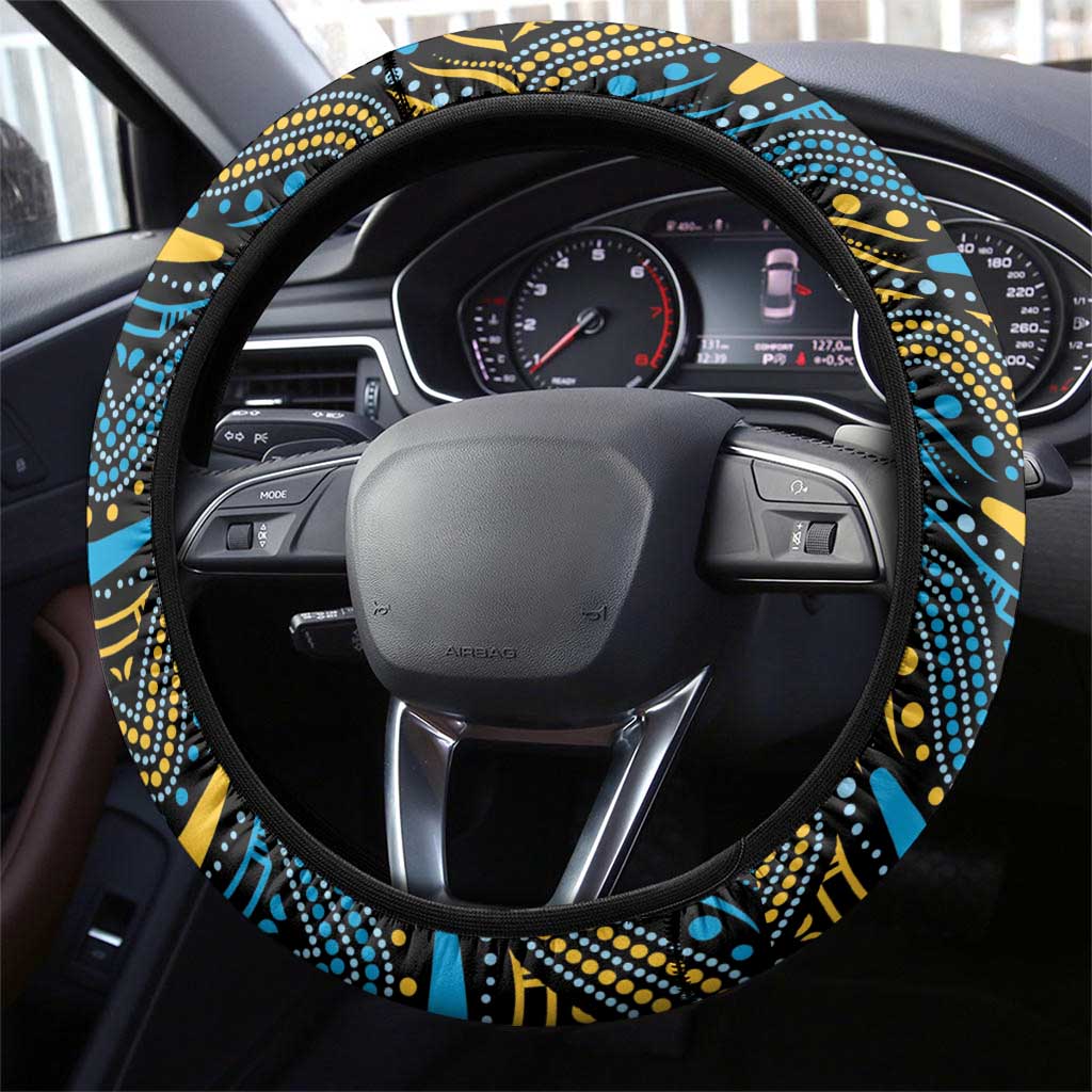 Titans Steering Wheel Cover Knight Mascot With Aboriginal Indigenous