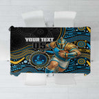 Custom Titans Tablecloth Knight Mascot With Aboriginal Indigenous