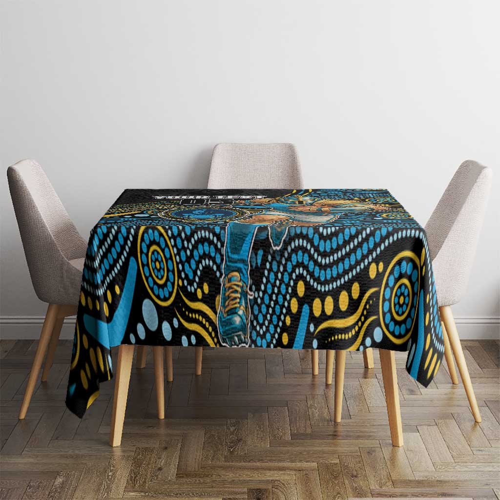 Custom Titans Tablecloth Knight Mascot With Aboriginal Indigenous