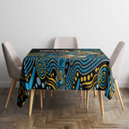 Custom Titans Tablecloth Knight Mascot With Aboriginal Indigenous