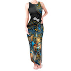 Custom Titans Tank Maxi Dress Knight Mascot With Aboriginal Indigenous