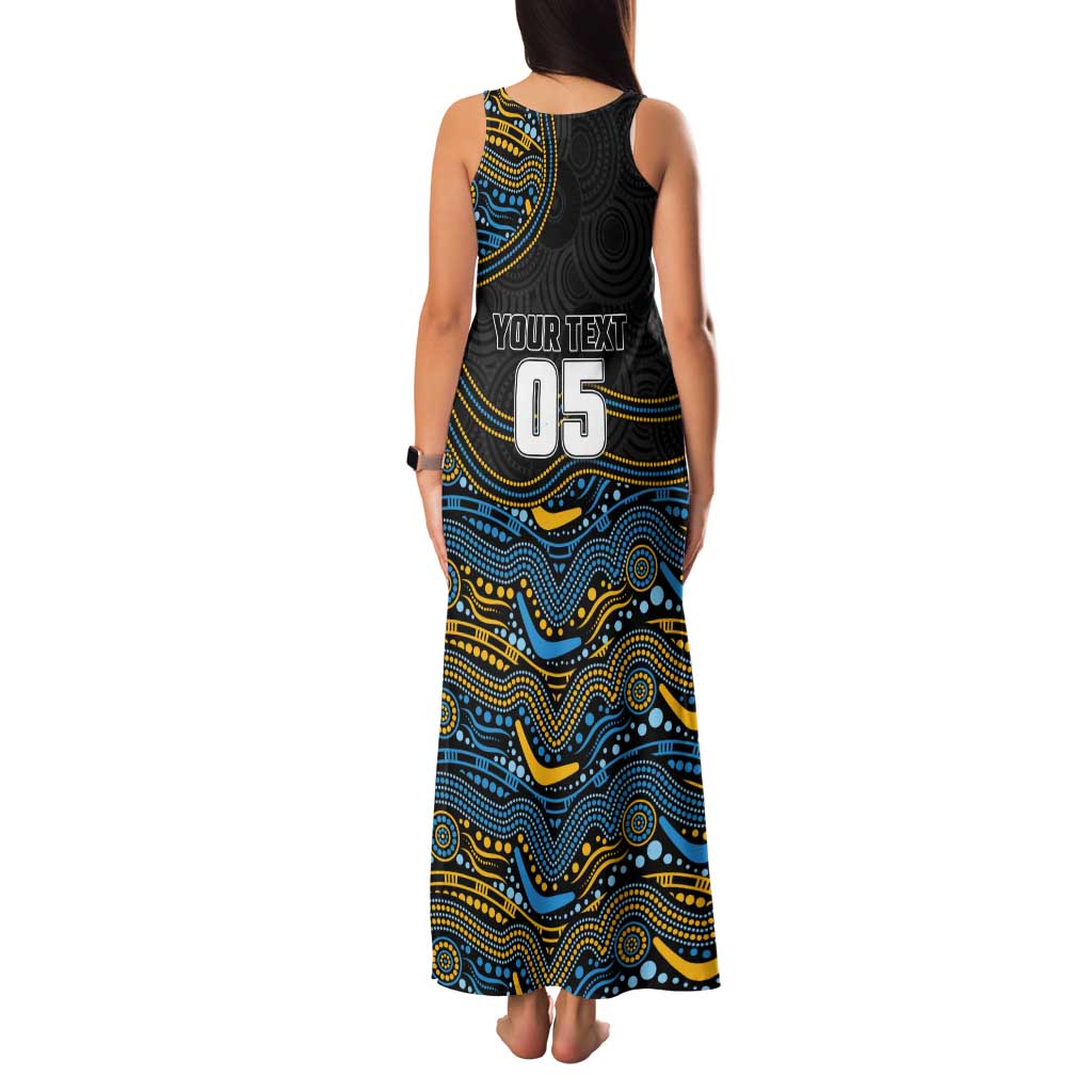 Custom Titans Tank Maxi Dress Knight Mascot With Aboriginal Indigenous