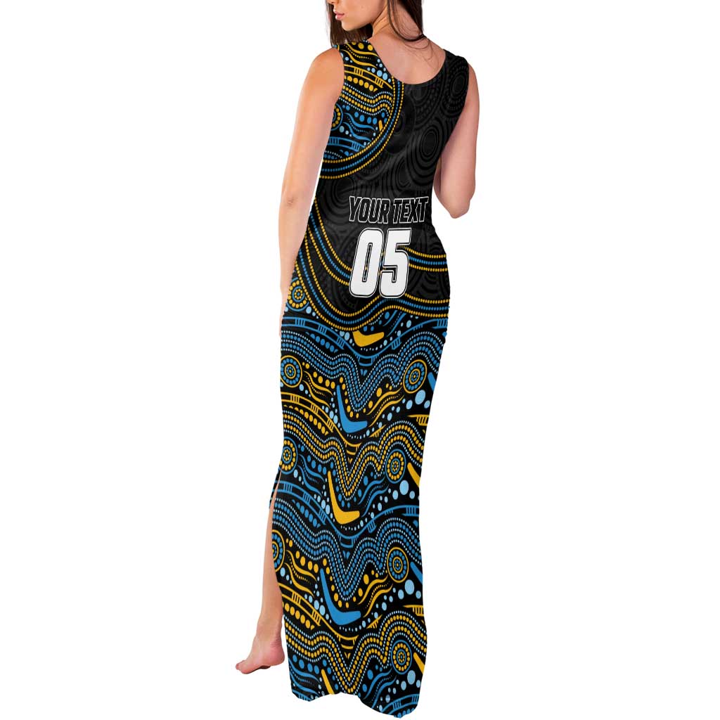 Custom Titans Tank Maxi Dress Knight Mascot With Aboriginal Indigenous