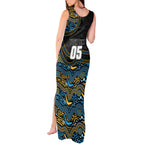 Custom Titans Tank Maxi Dress Knight Mascot With Aboriginal Indigenous