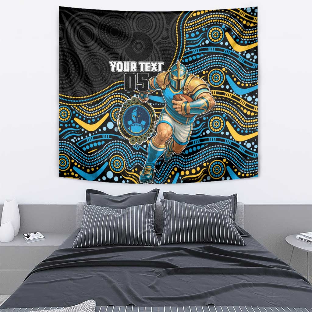 Custom Titans Tapestry Knight Mascot With Aboriginal Indigenous