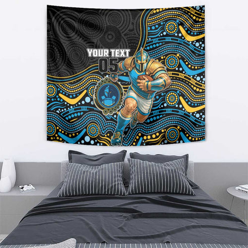 Custom Titans Tapestry Knight Mascot With Aboriginal Indigenous