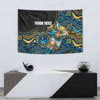 Custom Titans Tapestry Knight Mascot With Aboriginal Indigenous