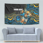 Custom Titans Tapestry Knight Mascot With Aboriginal Indigenous