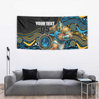 Custom Titans Tapestry Knight Mascot With Aboriginal Indigenous