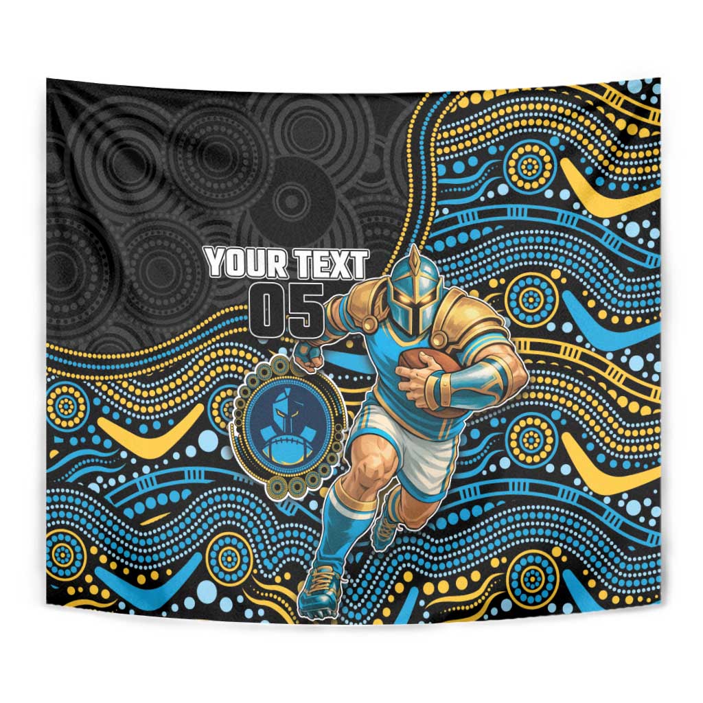 Custom Titans Tapestry Knight Mascot With Aboriginal Indigenous