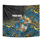 Custom Titans Tapestry Knight Mascot With Aboriginal Indigenous