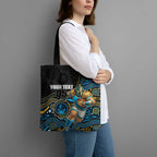 Custom Titans Tote Bag Knight Mascot With Aboriginal Indigenous