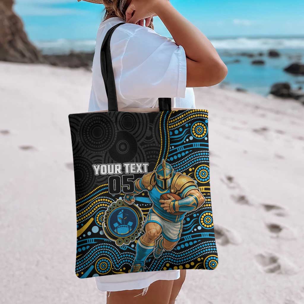 Custom Titans Tote Bag Knight Mascot With Aboriginal Indigenous