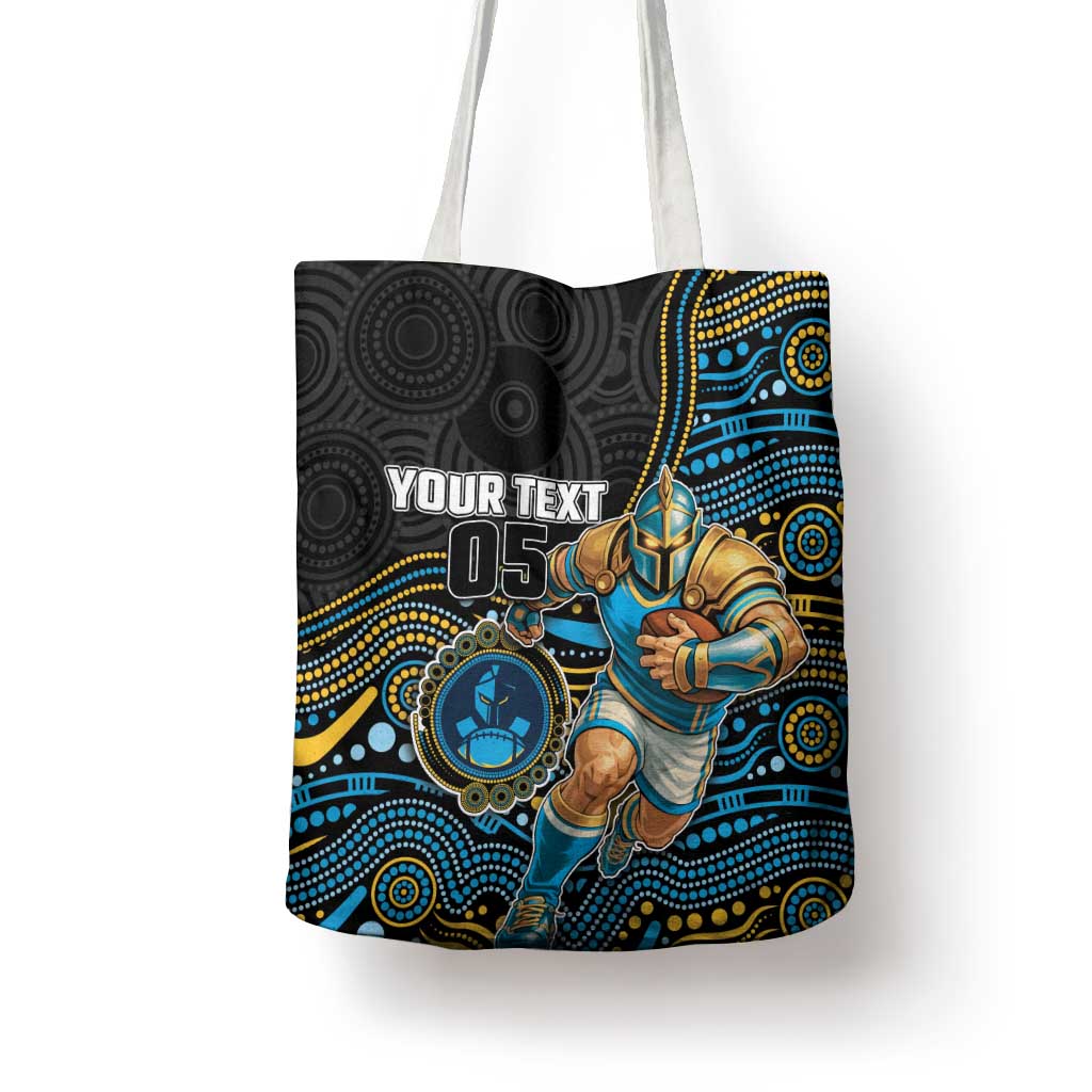 Custom Titans Tote Bag Knight Mascot With Aboriginal Indigenous