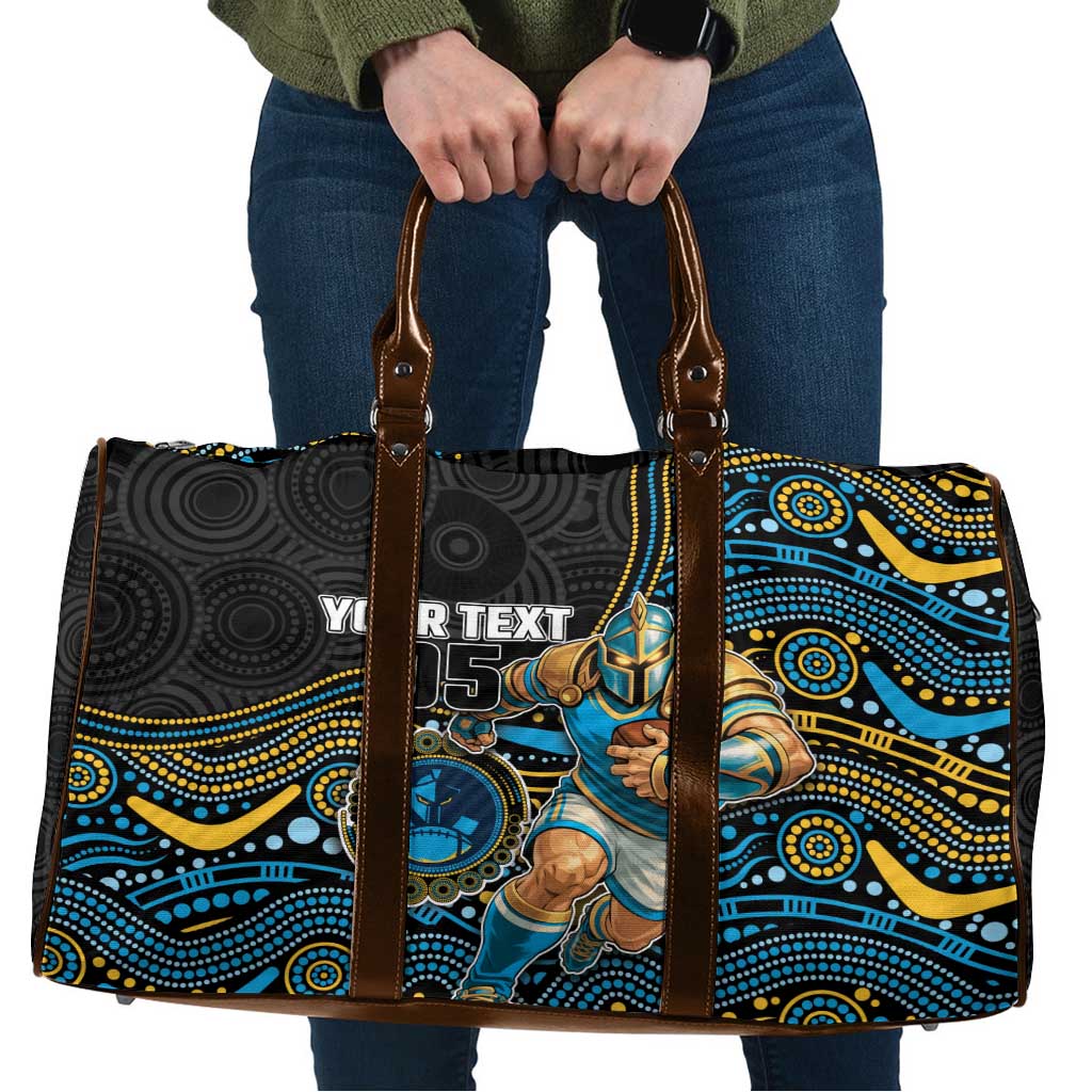 Custom Titans Travel Bag Knight Mascot With Aboriginal Indigenous
