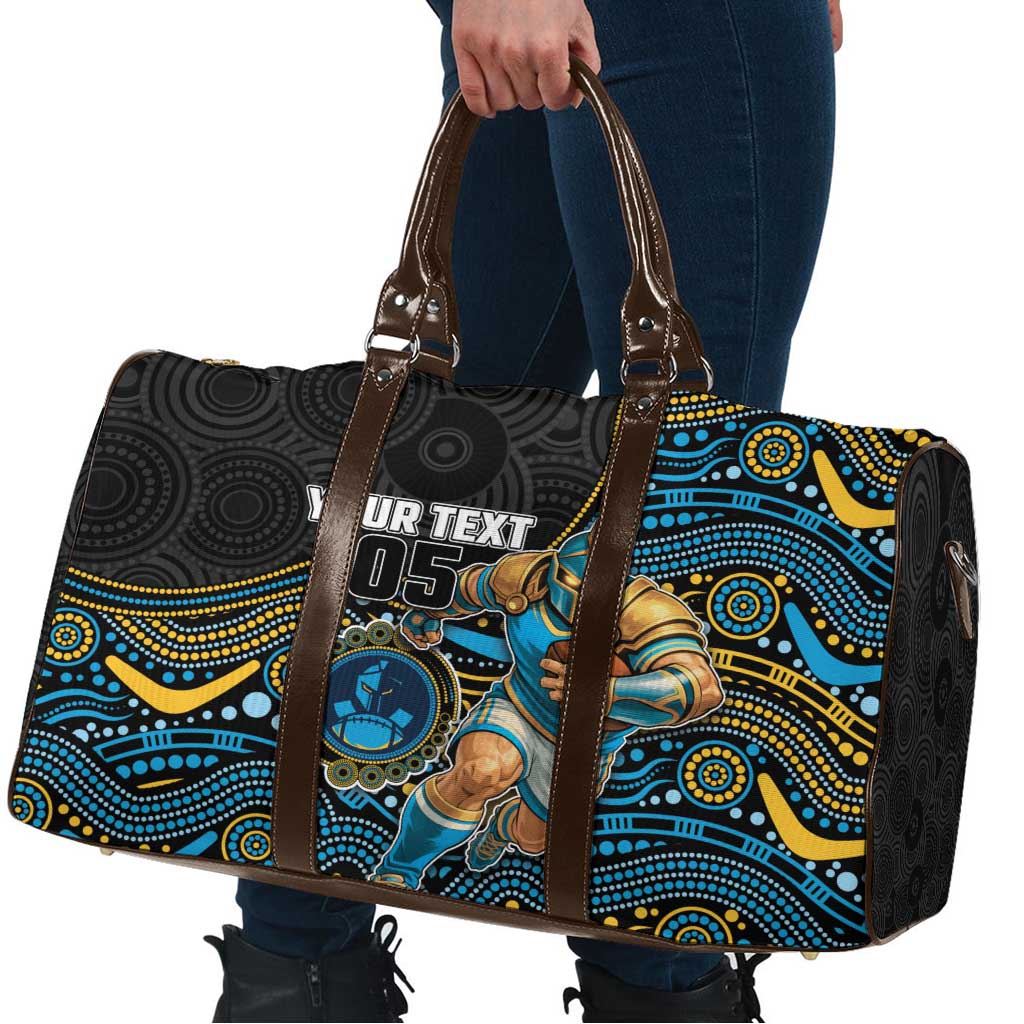 Custom Titans Travel Bag Knight Mascot With Aboriginal Indigenous