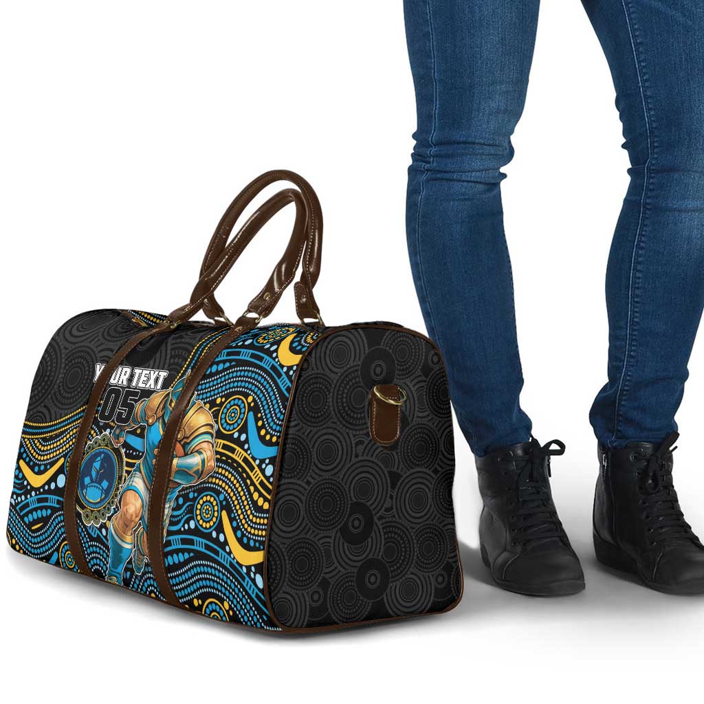 Custom Titans Travel Bag Knight Mascot With Aboriginal Indigenous