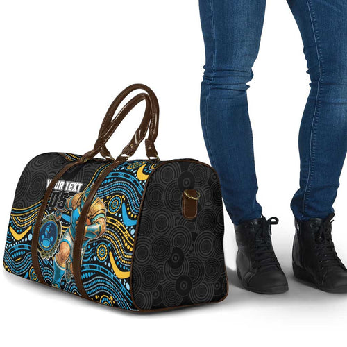 Custom Titans Travel Bag Knight Mascot With Aboriginal Indigenous