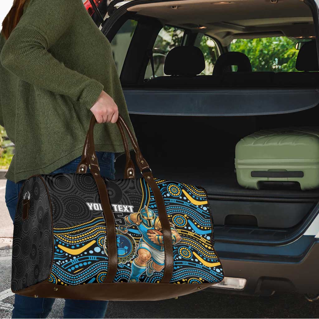 Custom Titans Travel Bag Knight Mascot With Aboriginal Indigenous