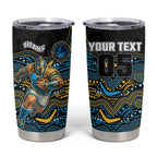 Custom Titans Tumbler Cup Knight Mascot With Aboriginal Indigenous