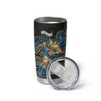 Custom Titans Tumbler Cup Knight Mascot With Aboriginal Indigenous