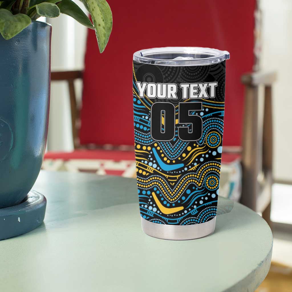 Custom Titans Tumbler Cup Knight Mascot With Aboriginal Indigenous
