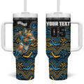 Custom Titans Tumbler With Handle Knight Mascot With Aboriginal Indigenous