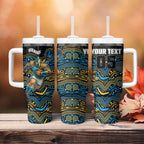 Custom Titans Tumbler With Handle Knight Mascot With Aboriginal Indigenous