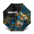 Custom Titans Umbrella Knight Mascot With Aboriginal Indigenous