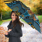 Custom Titans Umbrella Knight Mascot With Aboriginal Indigenous