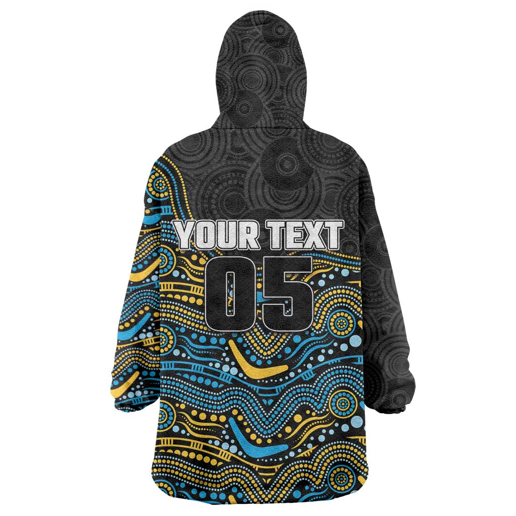 Custom Titans Wearable Blanket Hoodie Knight Mascot With Aboriginal Indigenous