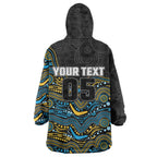Custom Titans Wearable Blanket Hoodie Knight Mascot With Aboriginal Indigenous