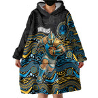 Custom Titans Wearable Blanket Hoodie Knight Mascot With Aboriginal Indigenous
