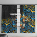 Custom Titans Window Curtain Knight Mascot With Aboriginal Indigenous
