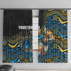 Custom Titans Window Curtain Knight Mascot With Aboriginal Indigenous