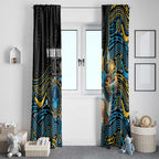 Custom Titans Window Curtain Knight Mascot With Aboriginal Indigenous