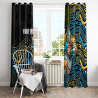 Custom Titans Window Curtain Knight Mascot With Aboriginal Indigenous